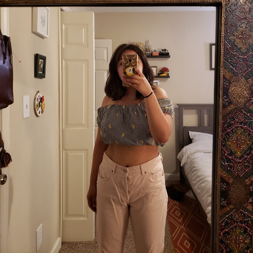 High waisted boyfriend jeans